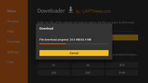 Downloader app downloading the IPTV Smarters Pro APK on Firestick