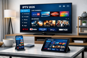 best iptv services in 2026 displayed on smart tv and mobile devices