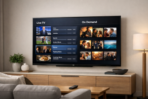 iptv_uk_subscription_IPTV Service Explained: A Clear Guide to Internet TV Streaming 1 iptv service interface showing live TV channels and on-demand content
